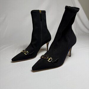 Gucci | Size 38 | Black Zumi Stretch Mid-Calf Booties w/ Pointed Toe | ($1,490)